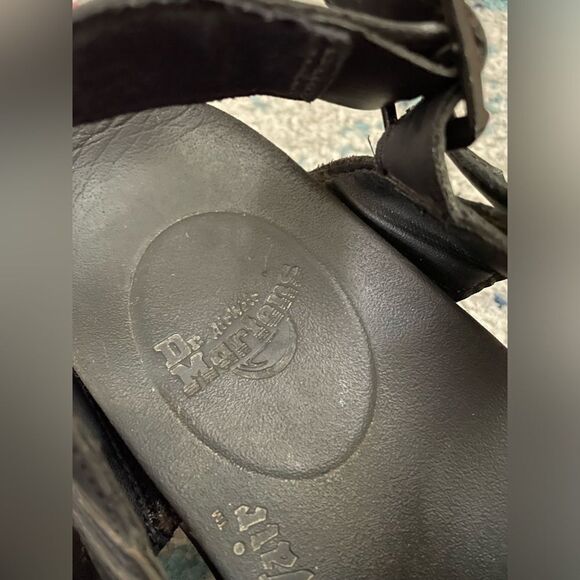 Dr. Martens Voss Ankle Strap Sandals Black Leather Size 9 - Picture 7 of 10